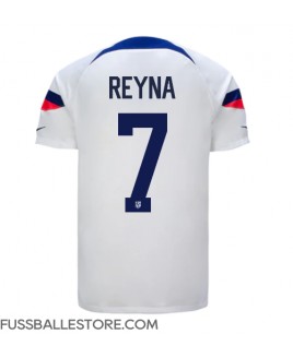 Günstige Vereinigte Staaten Giovanni Reyna #7 Heimtrikot WM 2022 Kurzarm